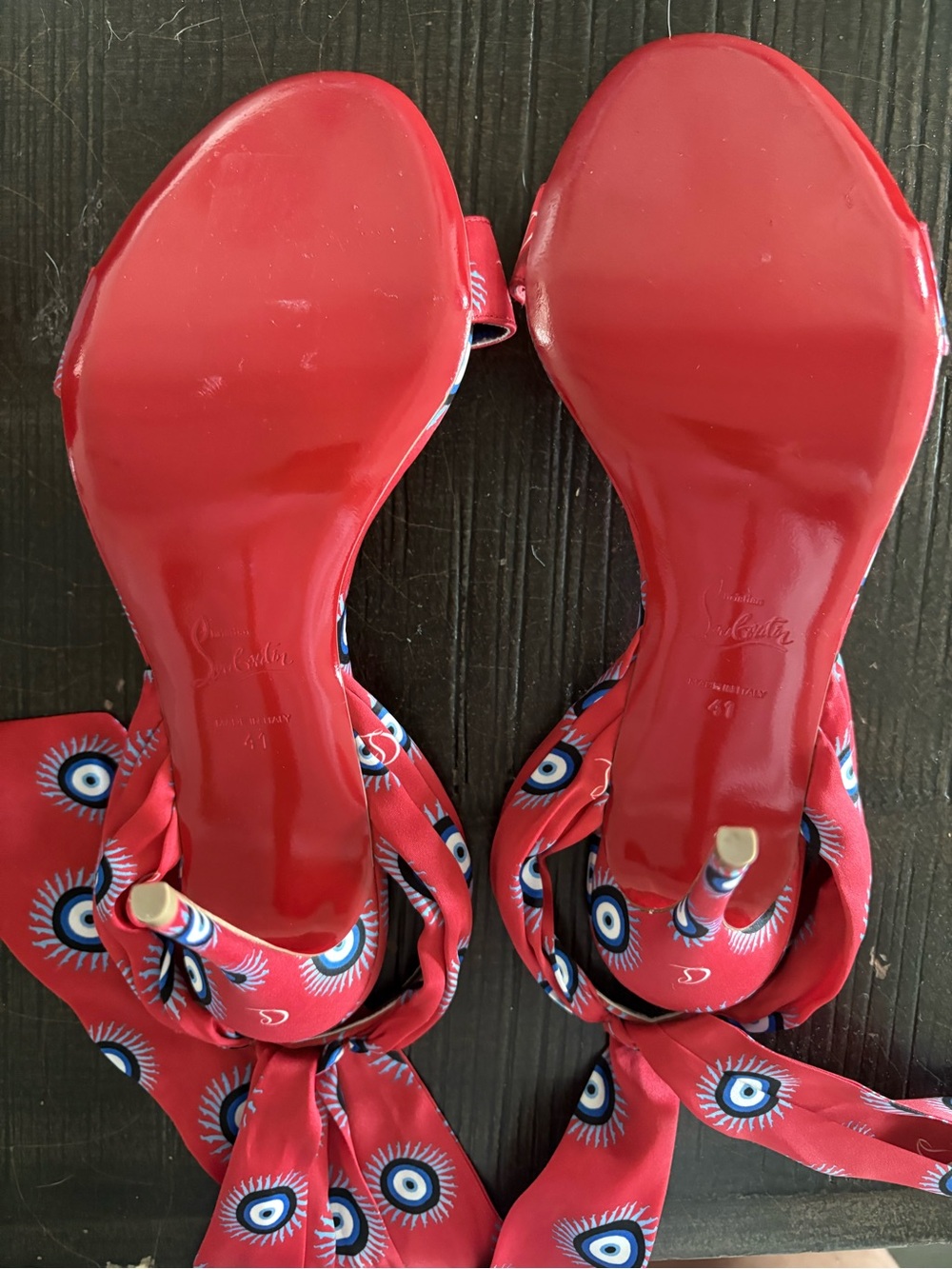 Christian Louboutin Sandale Du Desert “Evil Eye” Heels – Size 41
